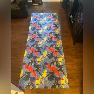 Vtg 1996 Batman & Robin Cartoon Twin Size FLAT Bed Sheet ONLY Made in USA